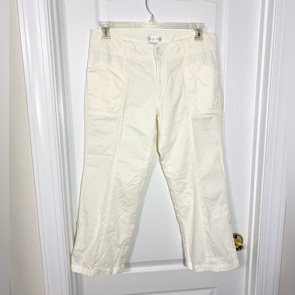 White House Black Market Pants - Y2K WHBM Cropped Pants HONG KONG MADE Vintage Cream 12 White House Black Market